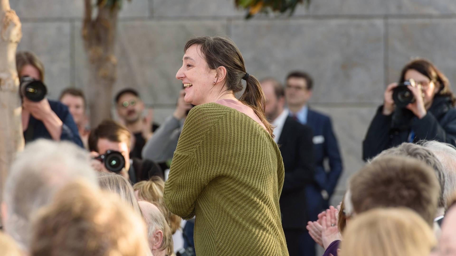 Leipziger Buchmesse, März 2019: Im Bild ist die Preisträgerin in der Kategorie beste Übersetzung Eva Ruth Wemme. Leipziger Buchmesse, März 2019: Im Bild ist die Preisträgerin in der Kategorie beste Übersetzung Eva Ruth Wemme.