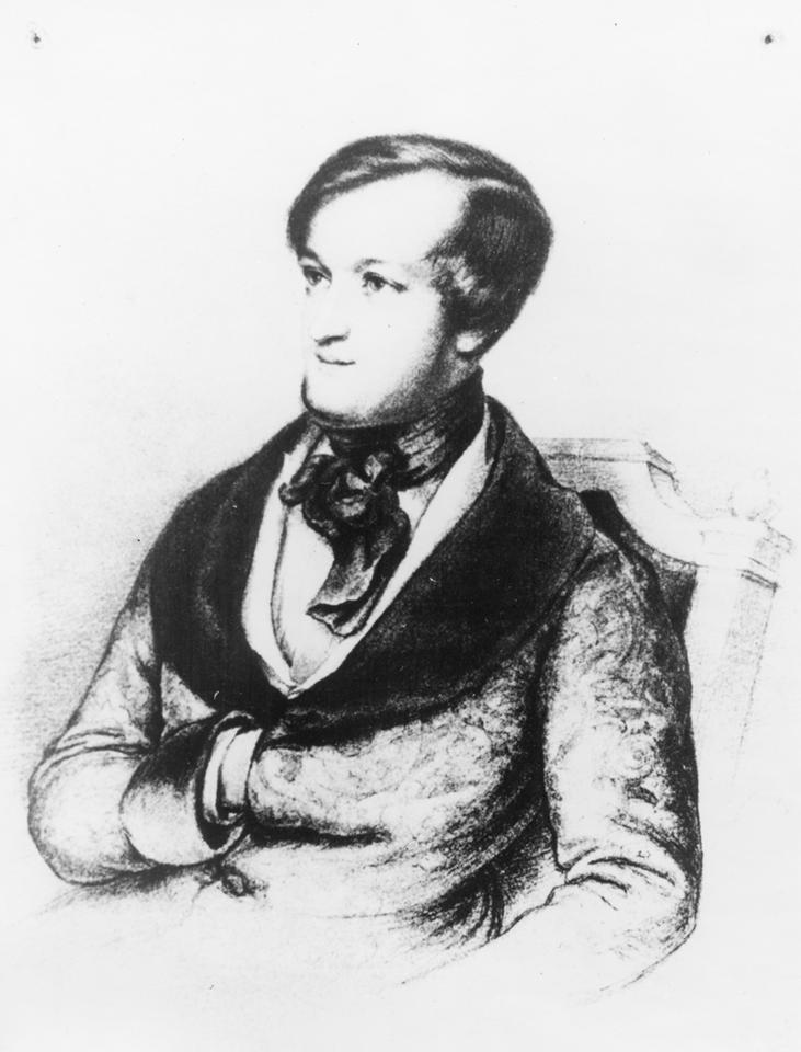 Der Komponist Richard Wagner, Foto eines Gemäldes von 1843 Der Komponist Richard Wagner, Foto eines Gemäldes von 1843