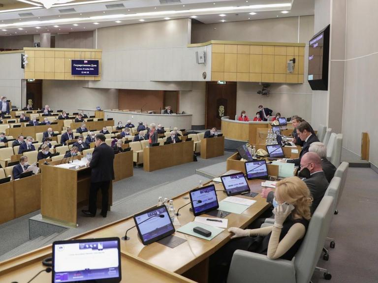 Die Duma, das russische Parlament, hier bei einer Abstimmung Ende November 2020