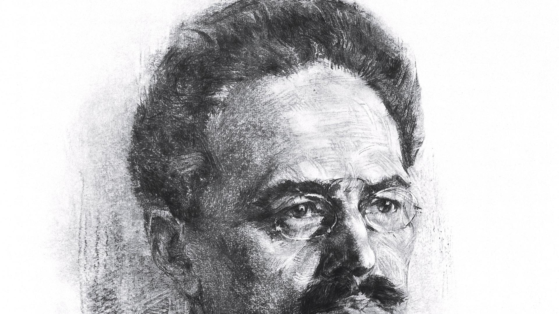 Kohlezeichnung von Karl Liebknecht Kohlezeichnung von Karl Liebknecht