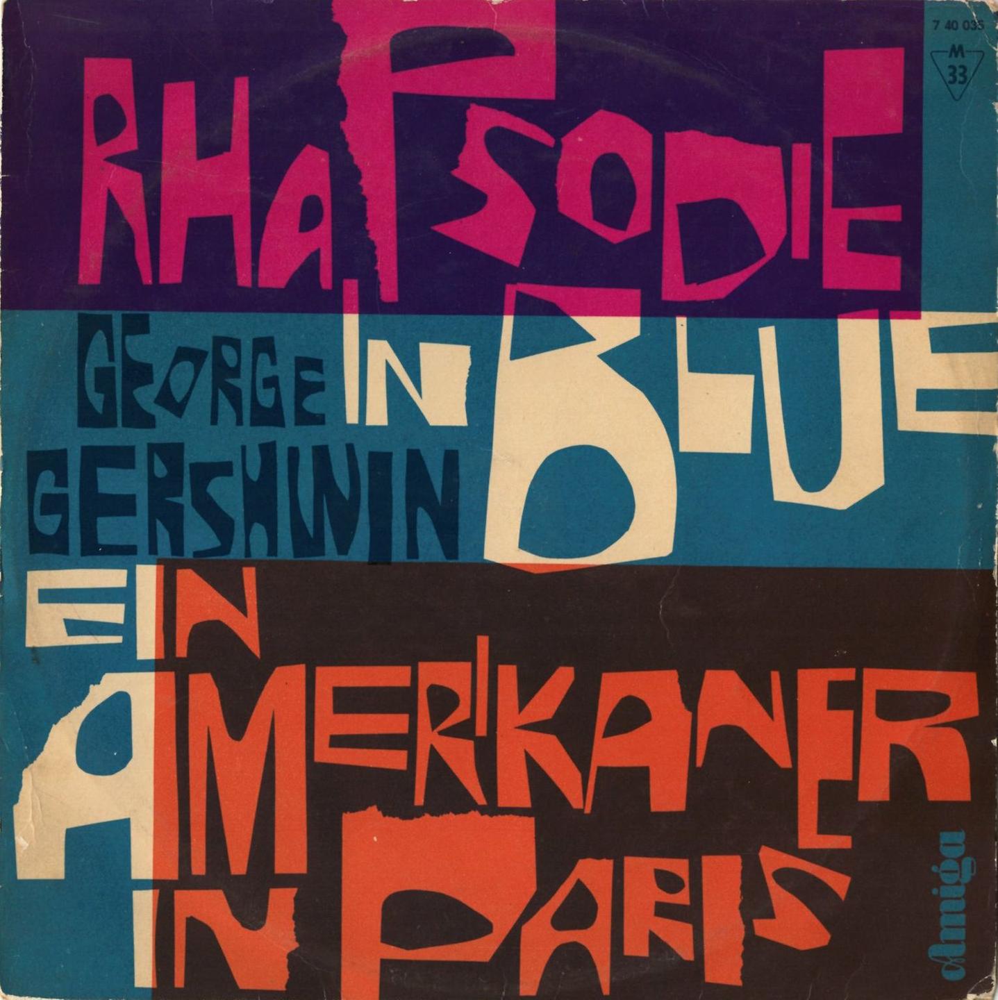 Vorderseite der AMIGA-LP Rhapsodie in Blue Vorderseite der AMIGA-LP Rhapsodie in Blue