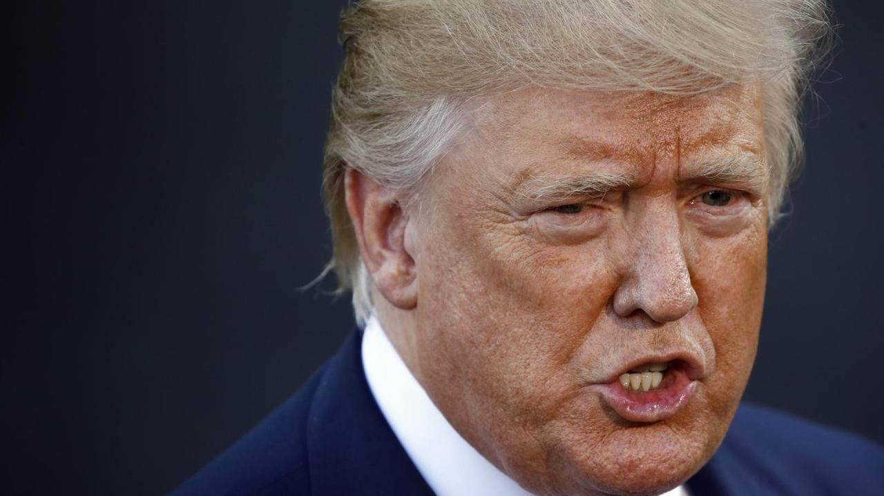 Ein Porträt von US-Präsident Donald Trump. Ein Porträt von US-Präsident Donald Trump.