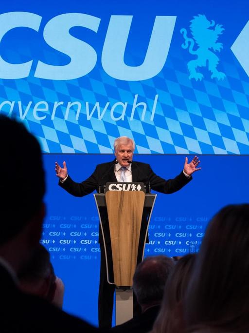 Horst Seehofer, Bundesinnenminister und CSU-Vorsitzender, spricht beim CSU-Parteitag.