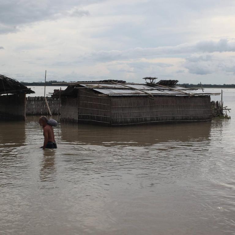 Überschwemmungen in Kurigram in Bangladesch.
