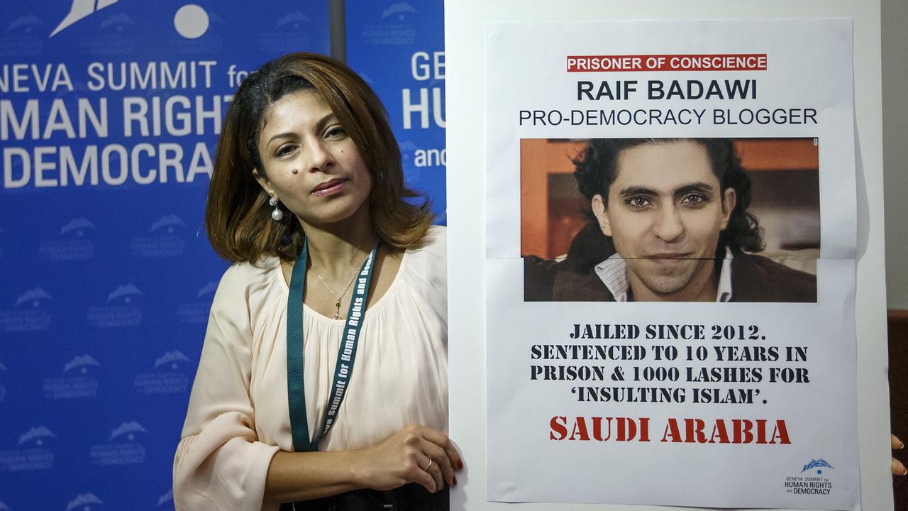 Ensaf Haidar, die Frau des in Saudi Arabien inhaftierten Bloggers Raif Badawi Ensaf Haidar, die Frau des in Saudi Arabien inhaftierten Bloggers Raif Badawi