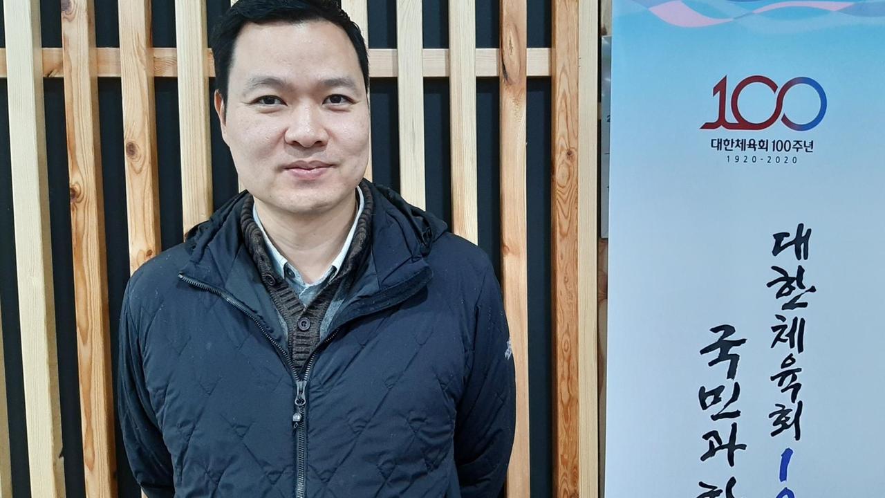 Kim Dooil vom Nationalen Olympischen Komitee in Südkorea. Kim Dooil vom Nationalen Olympischen Komitee in Südkorea.