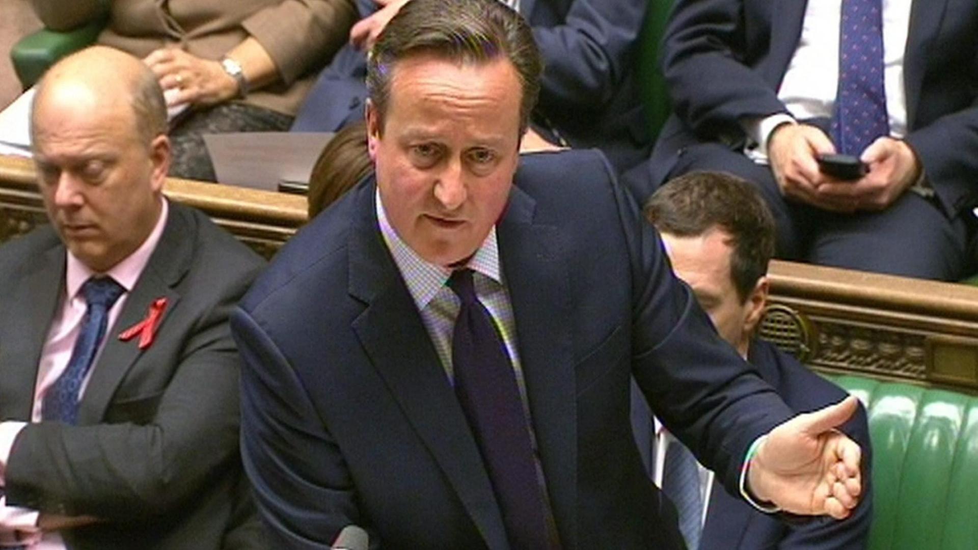 Der britische Premierminister Cameron am 26.11.2015 im Unterhaus in London