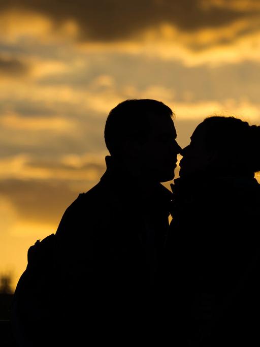 Themenbild: Ein Mann und eine Frau küssen sich.