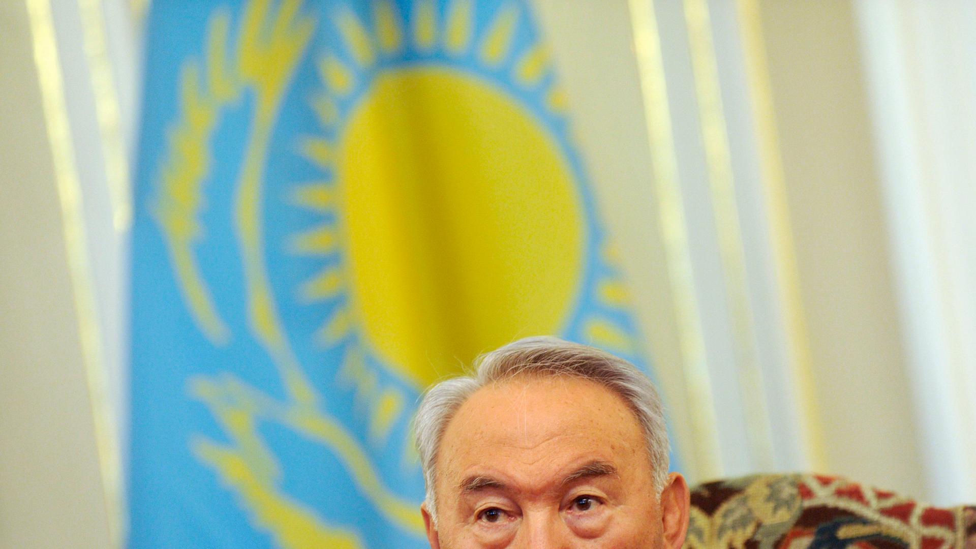 Kasachischer Präsident Nursultan Nazarbayev im Oktober 2012. Kasachischer Präsident Nursultan Nazarbayev im Oktober 2012.