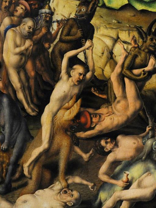 Detail aus dem Gemälde von Stefan Lochner "The Last Judgement", ca. 1435. Wallraf-Richartz Museum Köln