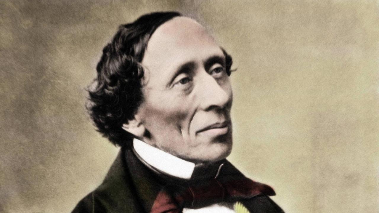 Porträt des dänischen Schriftstellers Hans Christian Andersen (1805-1875). Fotografie geschätzt von 1860.