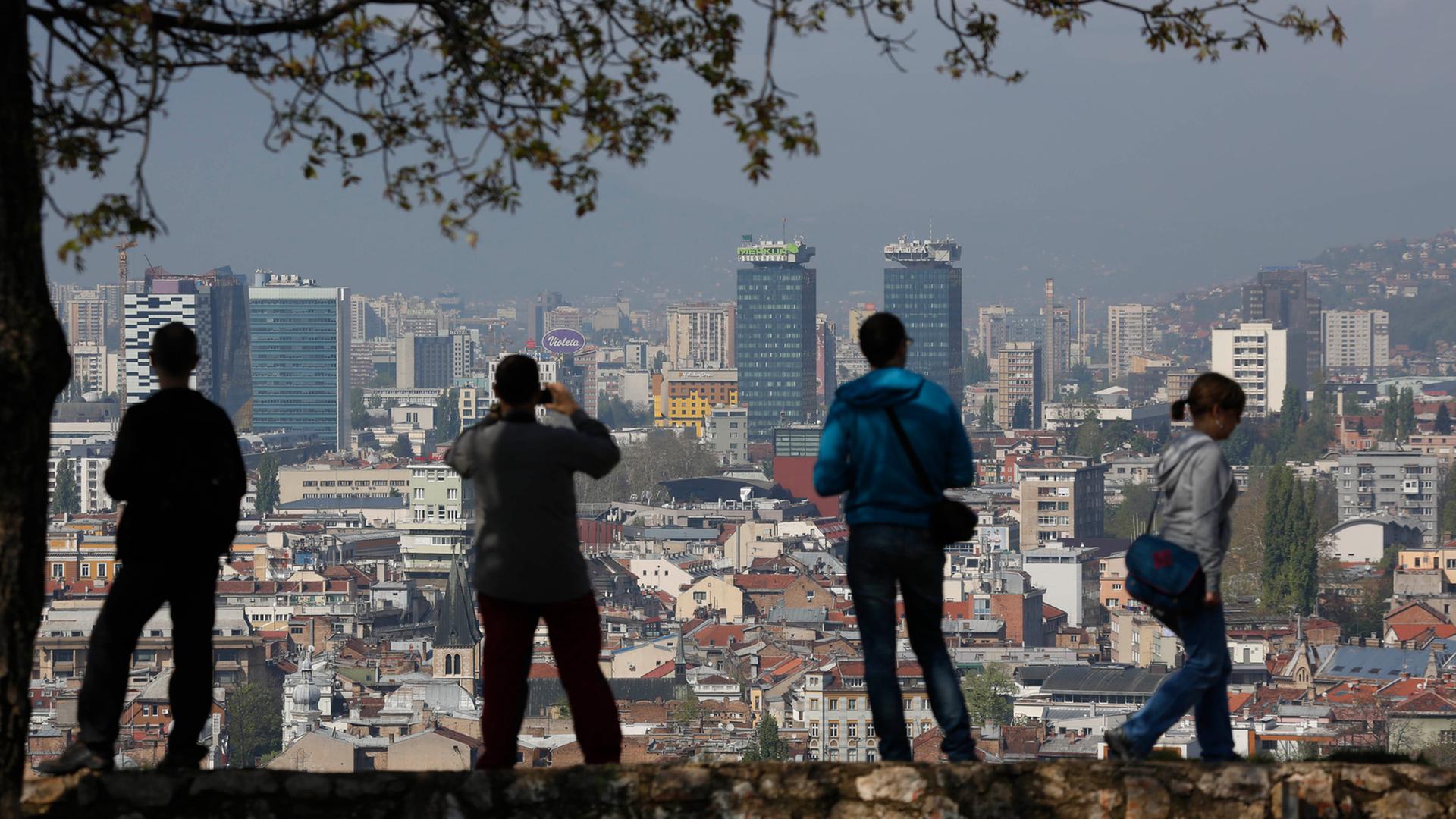 Blick auf Sarajevo. Blick auf Sarajevo.