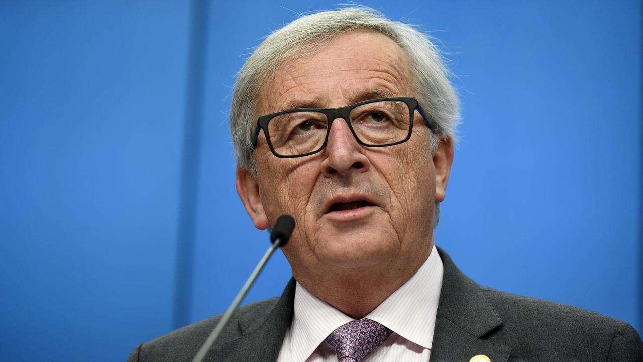 EU-Kommissionspräsident Jean-Claude Juncker beim EU-Gipfel im März 2017. EU-Kommissionspräsident Jean-Claude Juncker beim EU-Gipfel im März 2017.