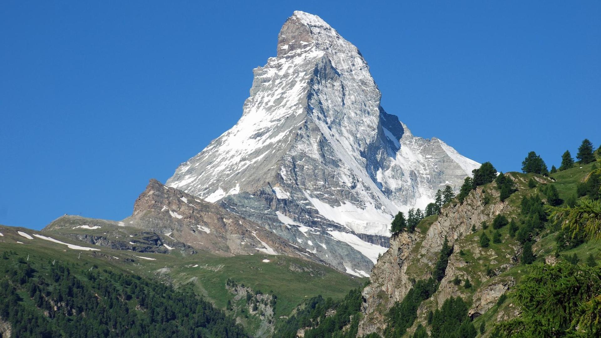 Blick auf das Matterhorn. Blick auf das Matterhorn.