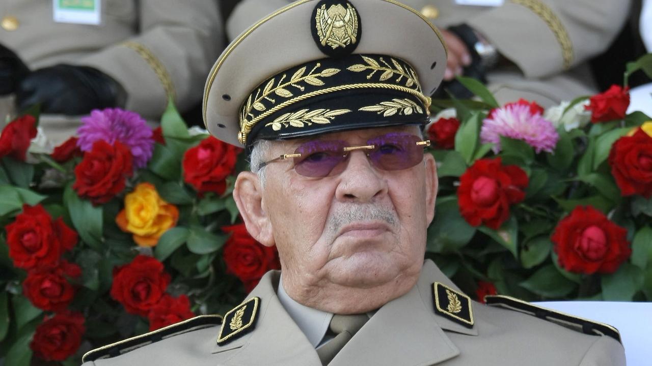 General Gaid Salah, Militärischer Befehlshaber der Streitkräfte von Algerien - Archivbild General Gaid Salah, Militärischer Befehlshaber der Streitkräfte von Algerien - Archivbild