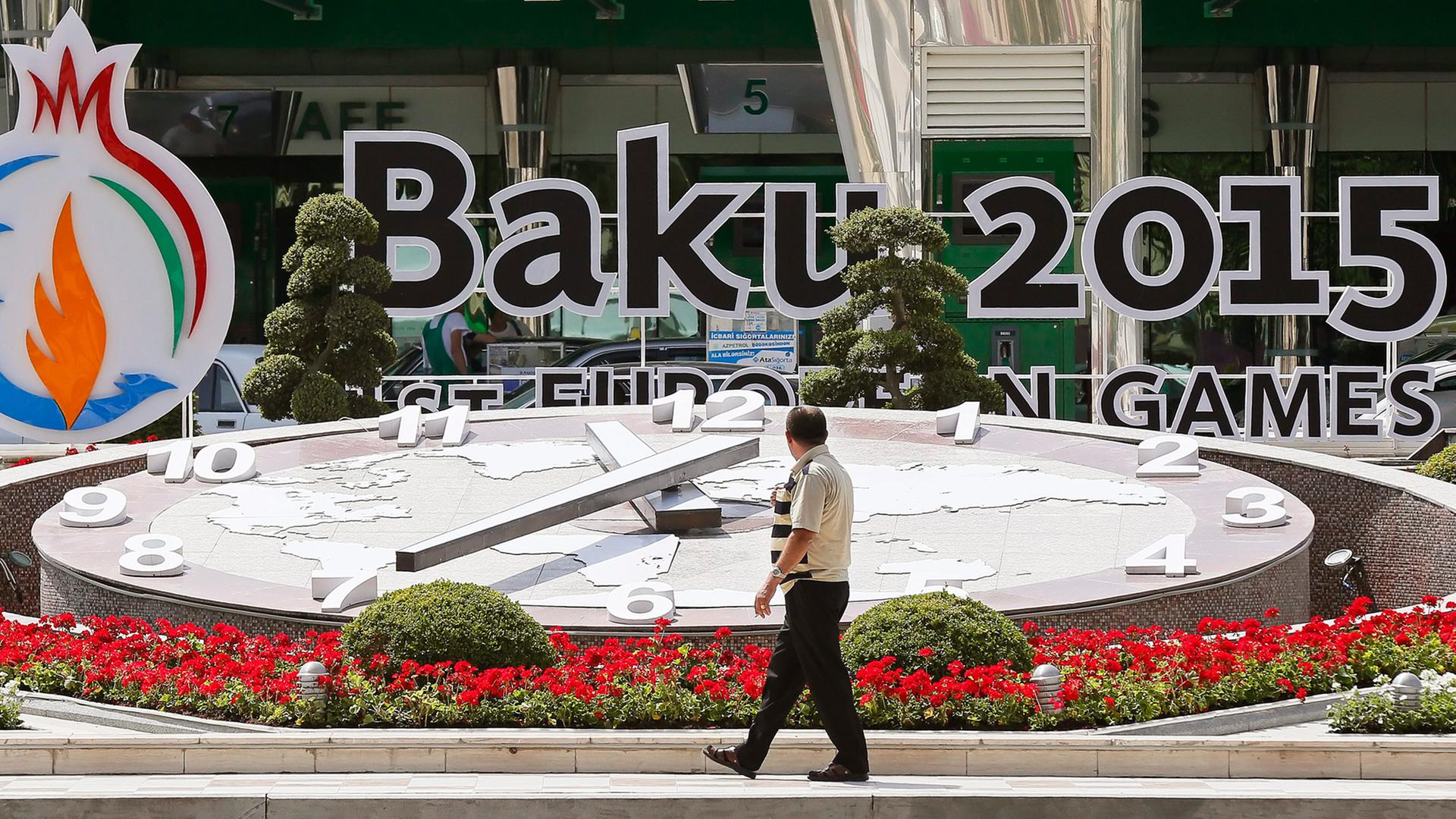 Das Emblem der Europaspiele in Baku, Aserbaidschan. Das Emblem der Europaspiele in Baku, Aserbaidschan.