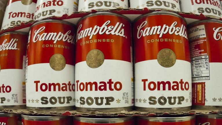 Die legendäre Tomatensuppe von Campell - Warhol machte Kunst daraus. Die legendäre Tomatensuppe von Campell - Warhol machte Kunst daraus.