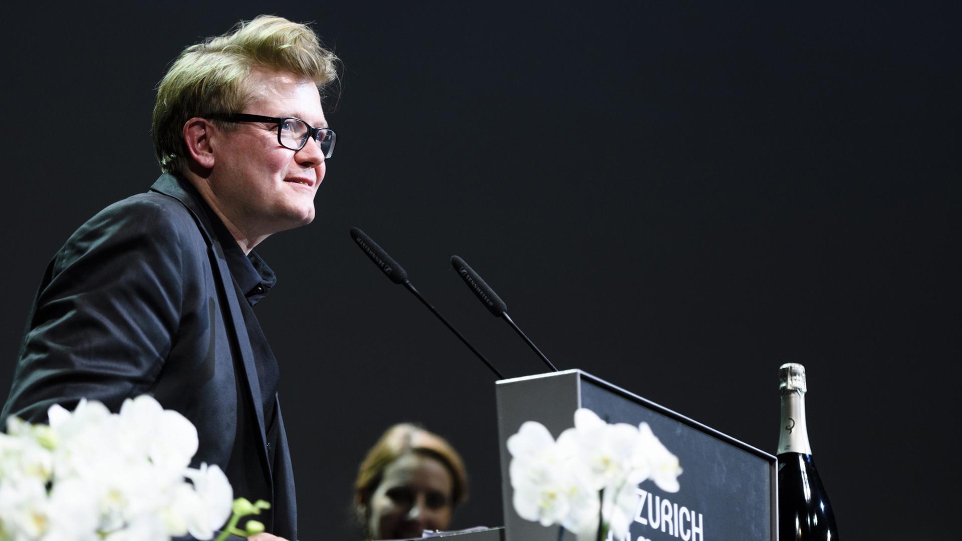 Regisseur Valentin Hitz beim "Zurich Film Festival": "Stille Reserven" wurde hier als bester Film der Kategorie "Fokus Schweiz, Deutschland, Österreich" ausgezeichnet (2016).