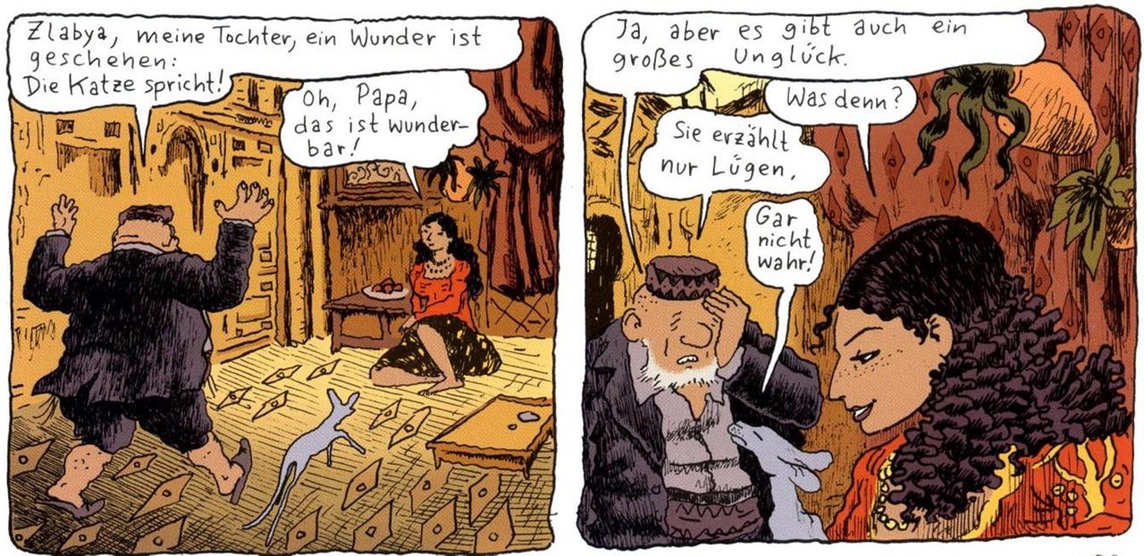Ein Blick in den Comic "Die Katze des Rabbiners" Ein Blick in den Comic "Die Katze des Rabbiners"