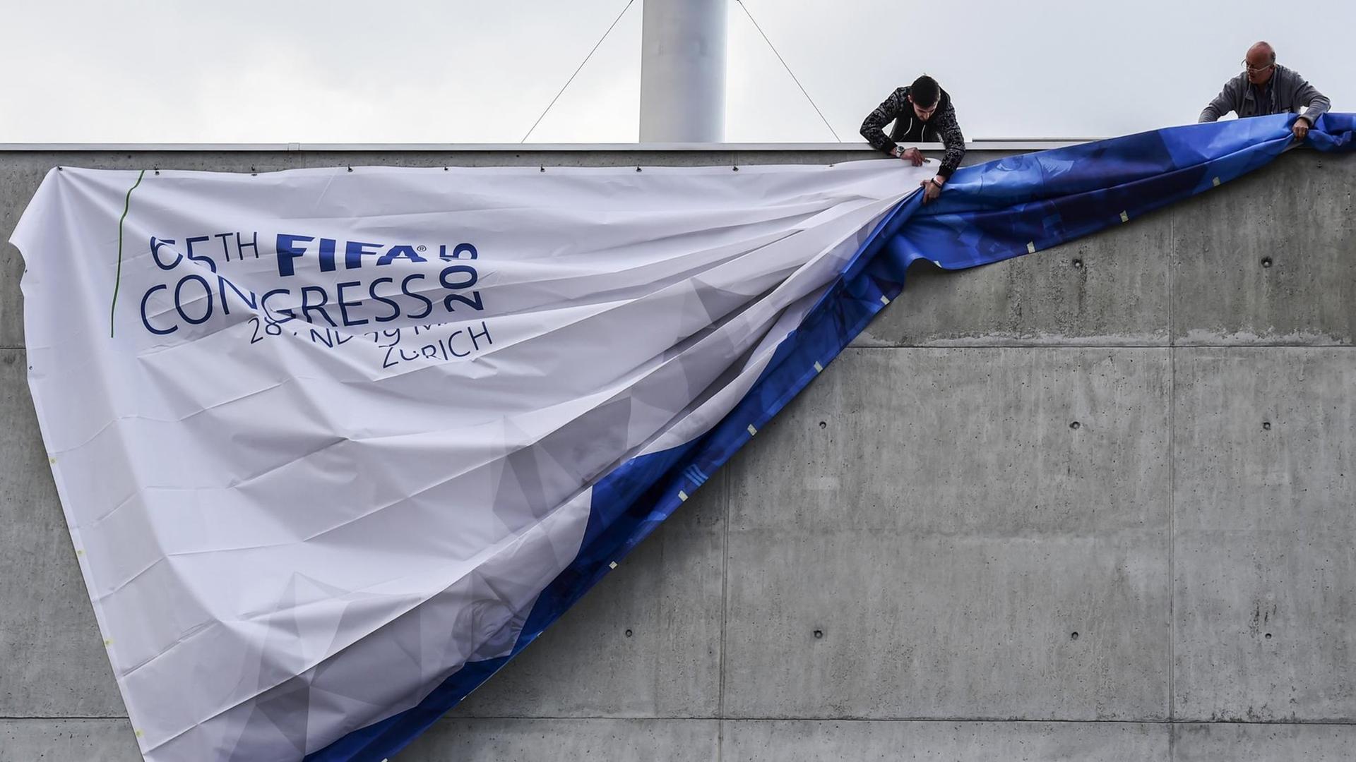Banner für den 65. Fifa-Kongress Banner für den 65. Fifa-Kongress