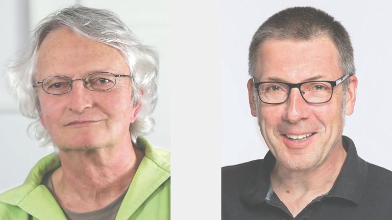 Im Porträt:links: Manfred Folkers; rechts: Niko Paech
Im Porträt:links: Manfred Folkers; rechts: Niko Paech