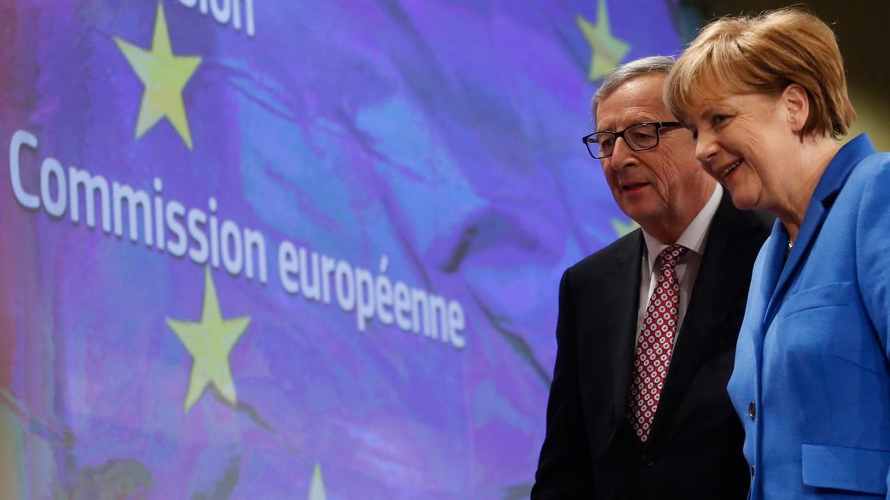 Bundeskanzlerin Angela Merkel und EU-Kommissionspräsident Jean-Claude Juncker Bundeskanzlerin Angela Merkel und EU-Kommissionspräsident Jean-Claude Juncker