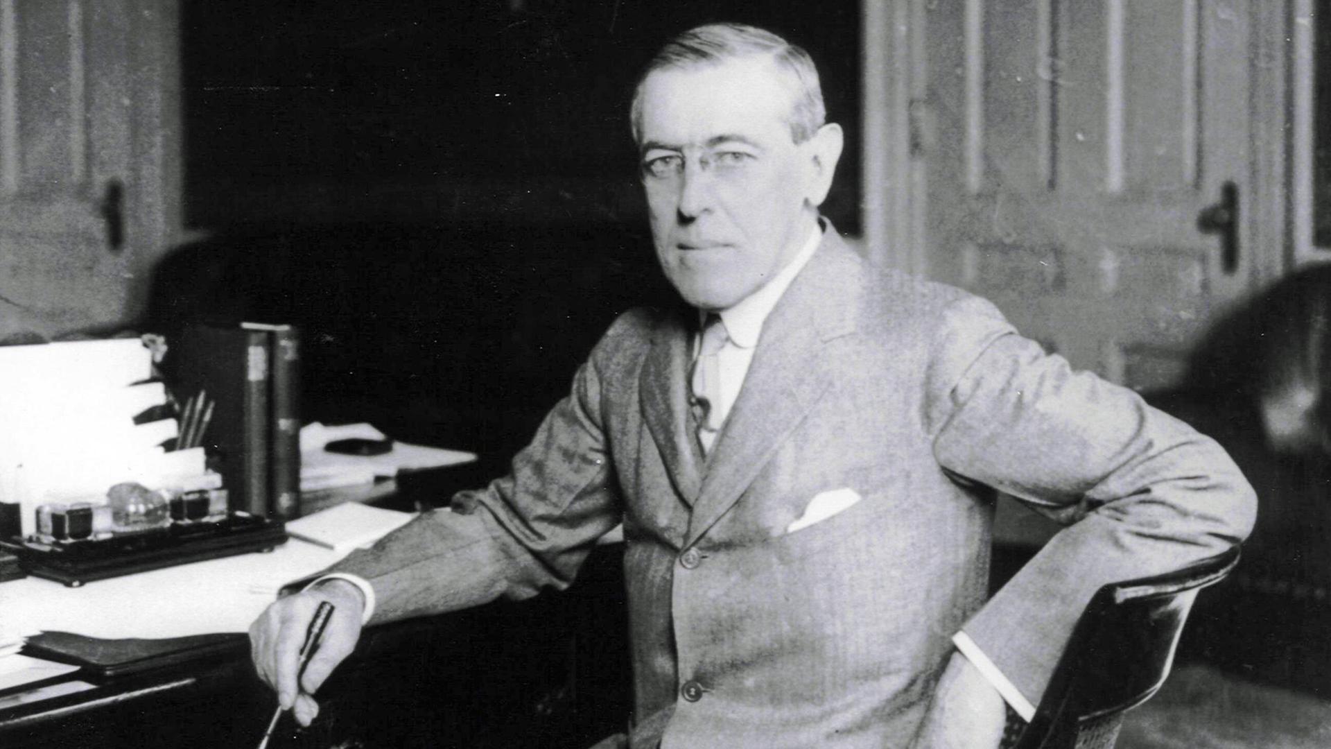 US-Präsident Woodrow Wilson. US-Präsident Woodrow Wilson.