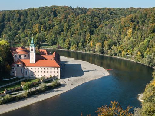 Das Kloster Weltenburg (Bayern) an der Donau. Das Benediktinerkloster gehört zu den ältesten Klöstern Bayerns.