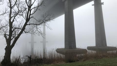 Die Rader Hochbrücke bei Borgstedt in Schleswig-Holstein