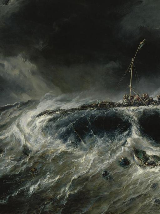 "Schiffbruch des Dreimasters 'Emily'" von Eugène Isabey.