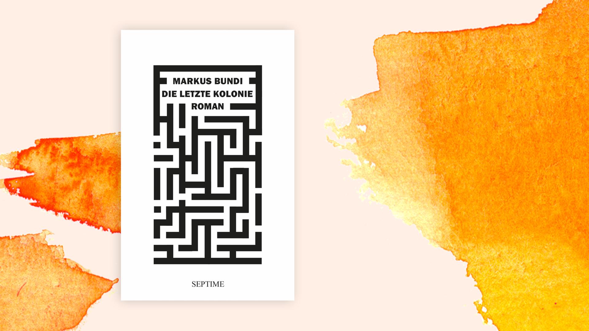 Cover des Buches "Die letzte Kolonie" von Markus Bundi. Auf der Vorderseite eine Art Labyrinth oder ein QR-Code.