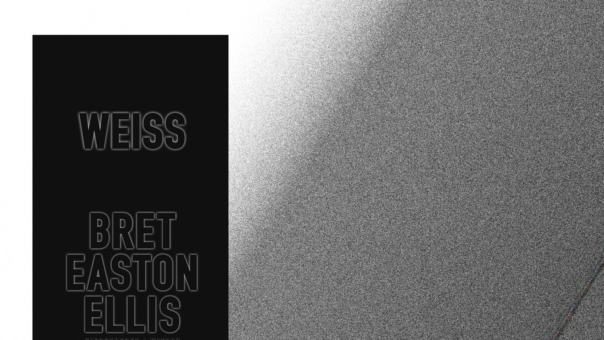 Buchcover von "Weiß" (Bret Easton Ellis) auf schwarz-weißem Untergrund. Buchcover von "Weiß" (Bret Easton Ellis) auf schwarz-weißem Untergrund.