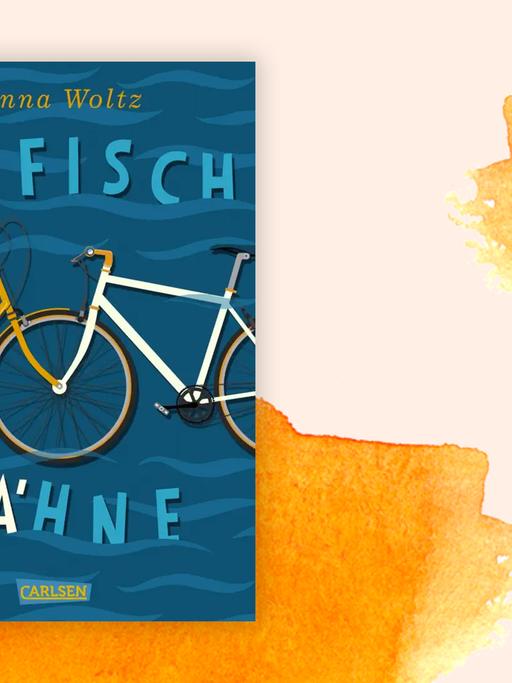 Illustration von zwei Fahrrädern zwischen Wellen im Wasser