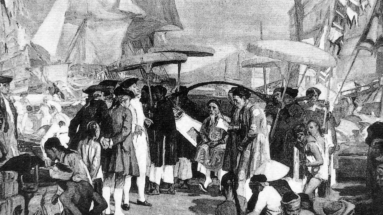 Gemälde des Botanikers und Forschers Pierre Poivre, der 1749 in Vietnam eintrifft. Gemälde des Botanikers und Forschers Pierre Poivre, der 1749 in Vietnam eintrifft.