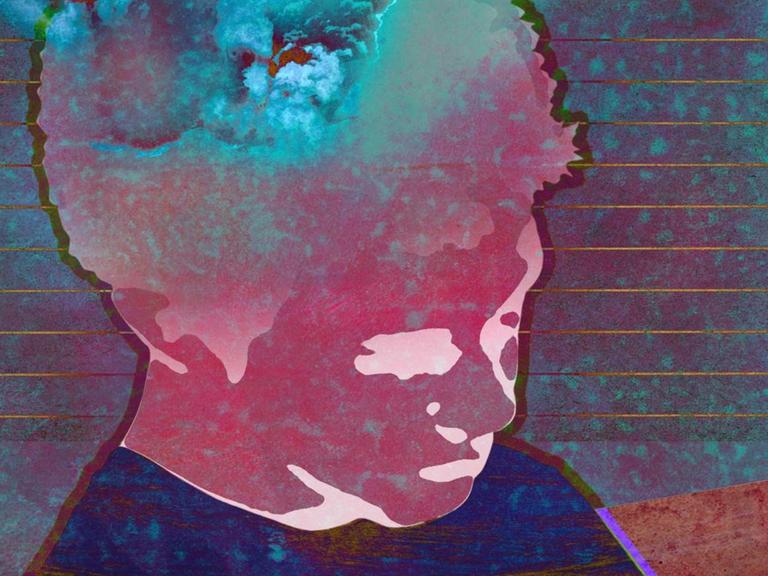 Rauchende Explosion im Kopf eines Teenagers