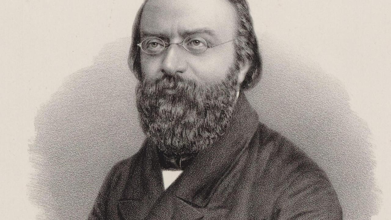 Der Komponist Julius Stern, Lithografie nach einer Fotografie, vor 1860