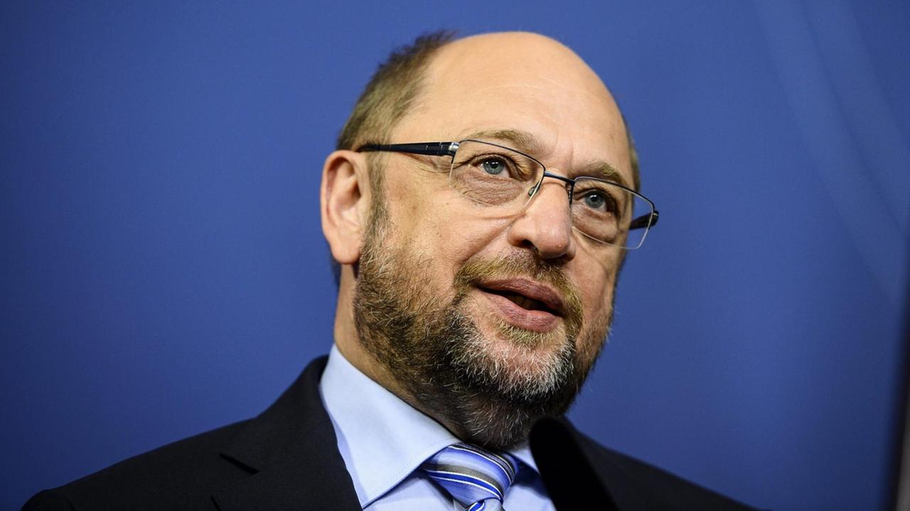 Porträt von Martin Schulz, Präsident des EU-Parlaments Porträt von Martin Schulz, Präsident des EU-Parlaments