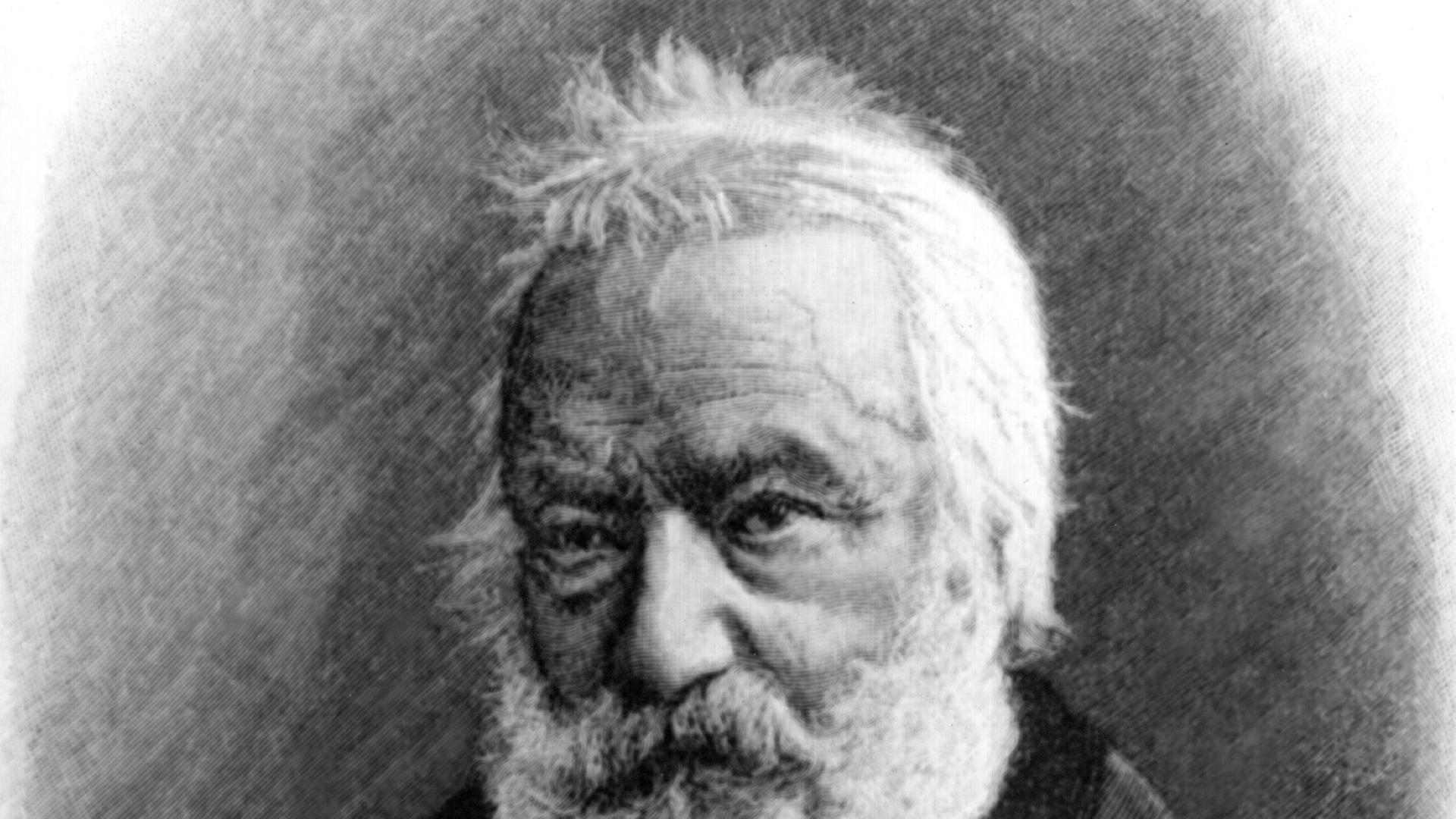 Victor Hugo in einer zeitgenössischen Darstellung Victor Hugo in einer zeitgenössischen Darstellung