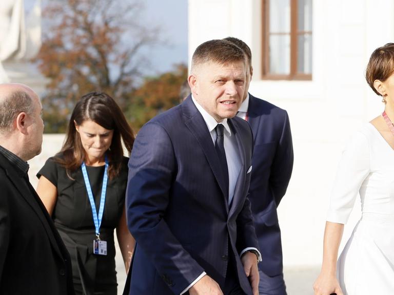 Der slowakische Regierungschef Fico auf dem Weg zum EU-Gipfel in Bratislava.