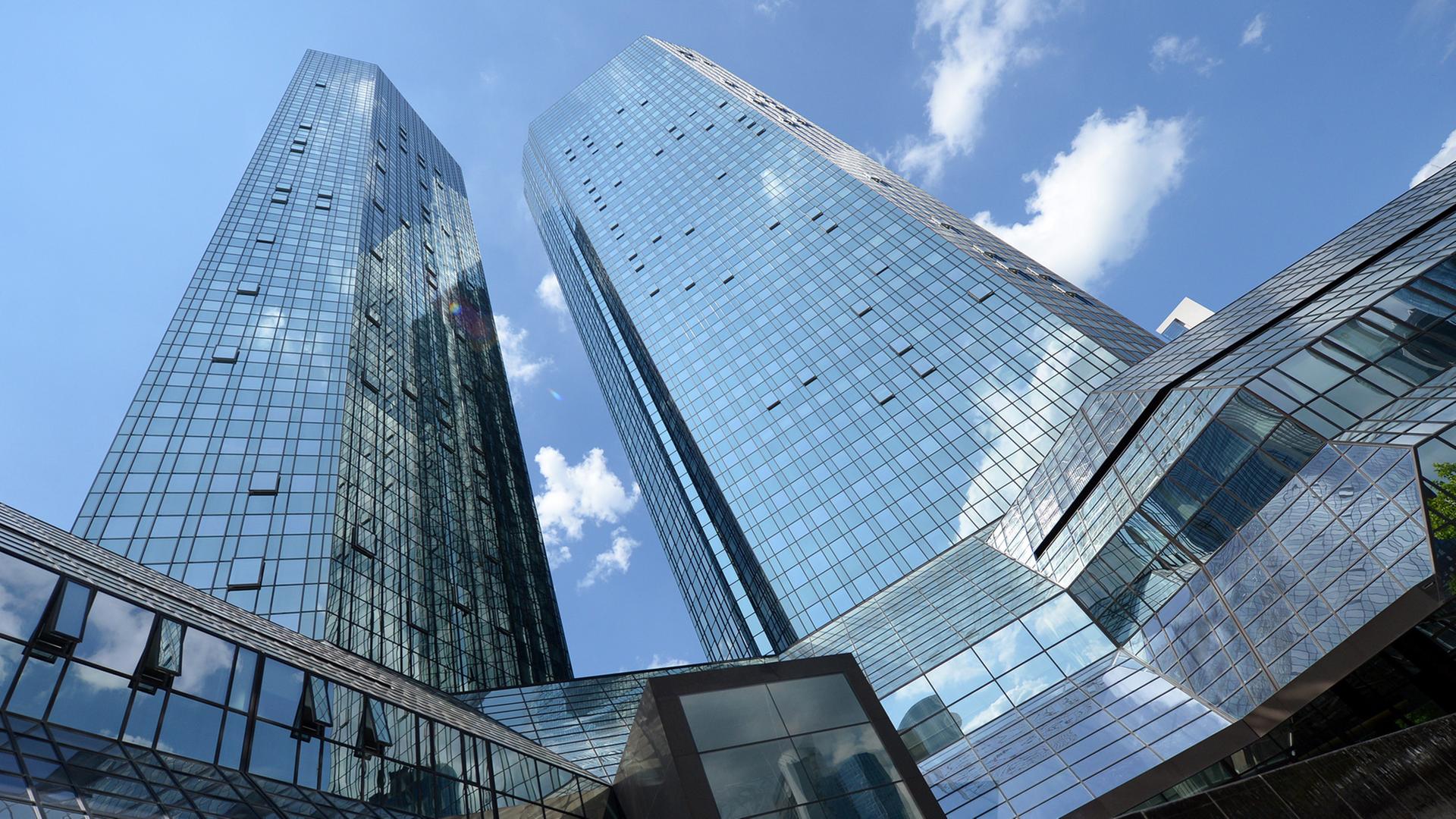 Die Zwillingstürme der Deutschen Bank in Frankfurt am Main Die Zwillingstürme der Deutschen Bank in Frankfurt am Main