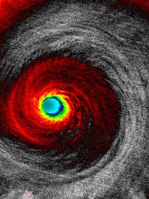 Satellitenbild des Hurrikan Patricia im Oktober 2015 in Infrarot.