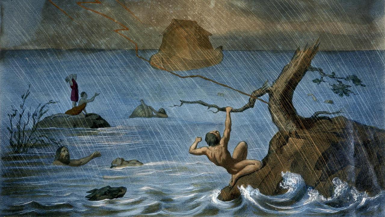 Sintflut mit Arche Noah Sintflut mit Arche Noah