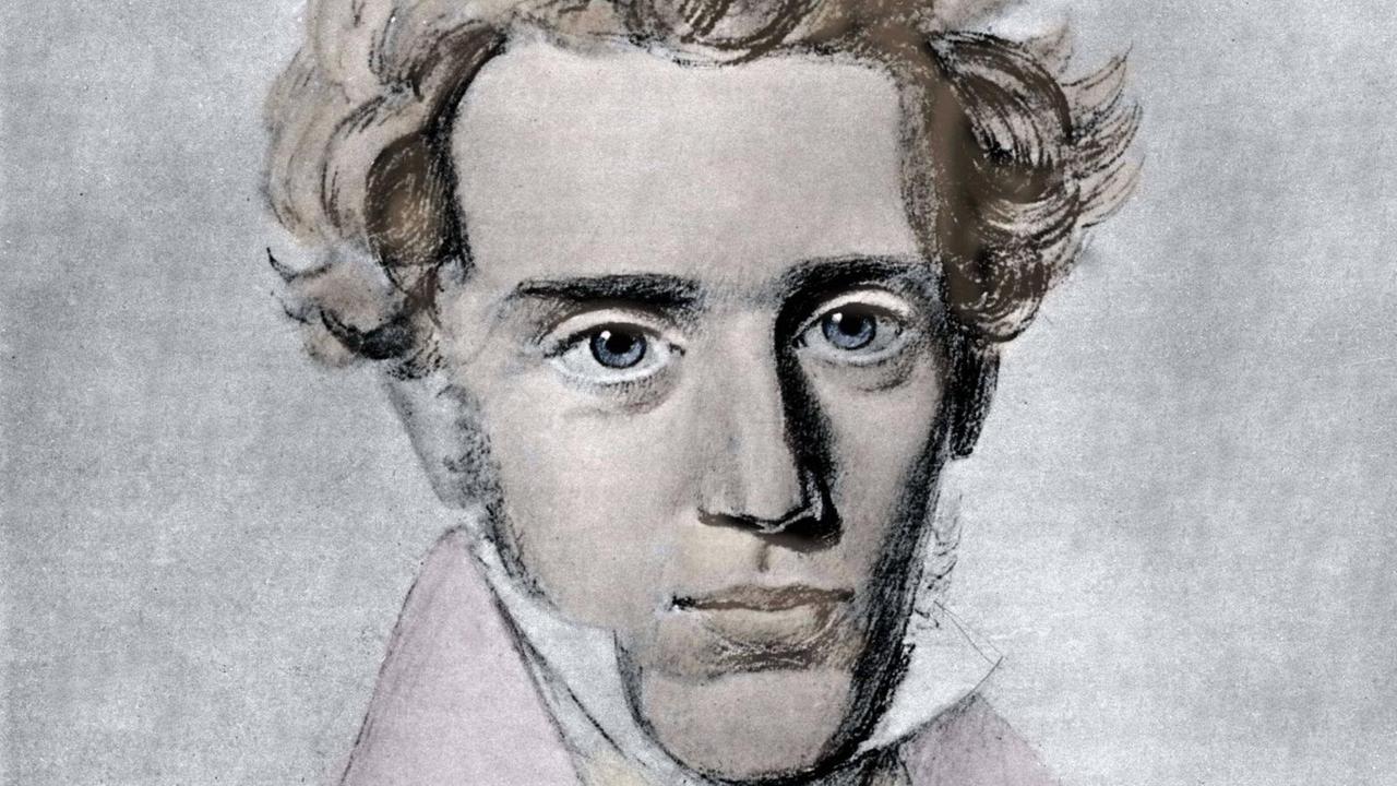 Der dänische Philosoph, Essayist, Theologe und religiöser Schriftsteller Søren Kierkegaard (1813-1855). Der dänische Philosoph, Essayist, Theologe und religiöser Schriftsteller Søren Kierkegaard (1813-1855).