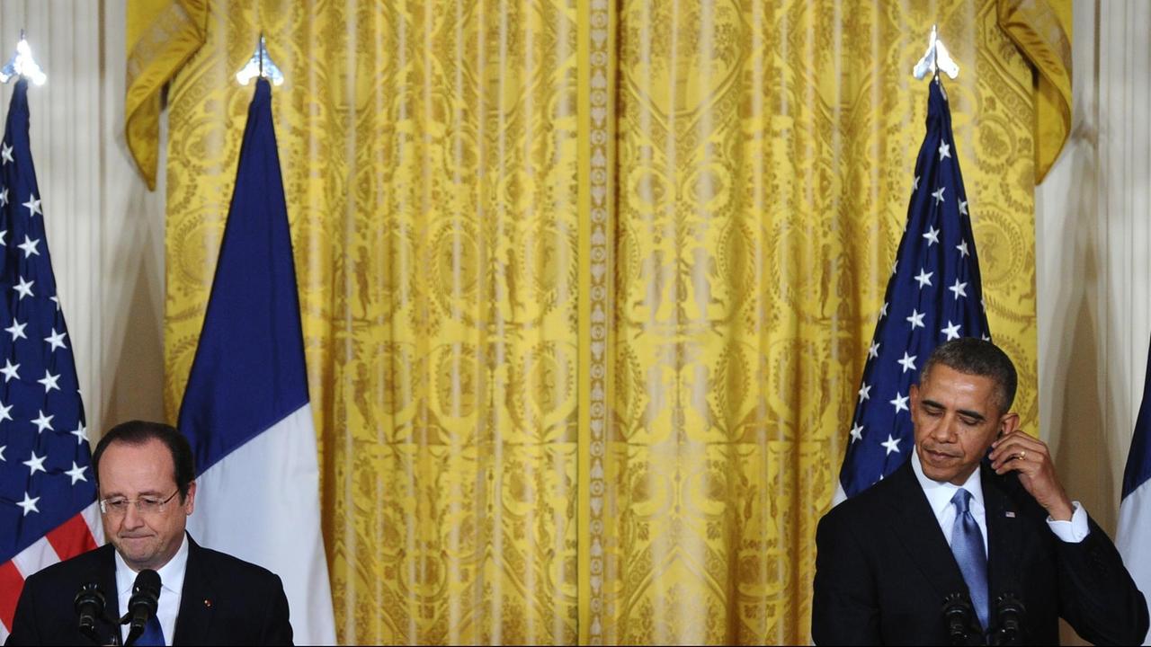 Frankreichs Präsident Francois Hollande und US-Präsident Barack Obama. Frankreichs Präsident Francois Hollande und US-Präsident Barack Obama.