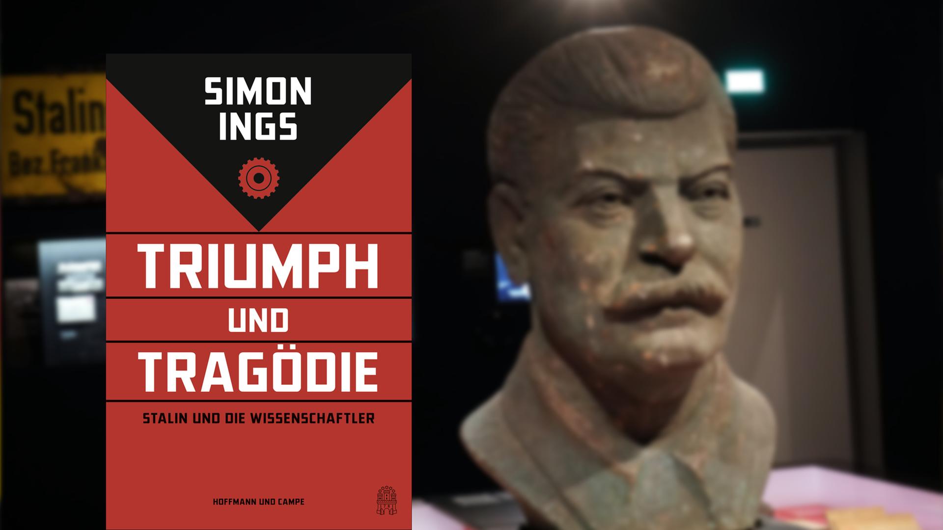 Collage mit Cover zu Simon Ings' "Triumph und Tragödie"