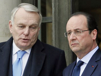 Wahlverlierer: François Hollande (r.) mit Jean-Marc Ayrault Wahlverlierer: François Hollande (r.) mit Jean-Marc Ayrault