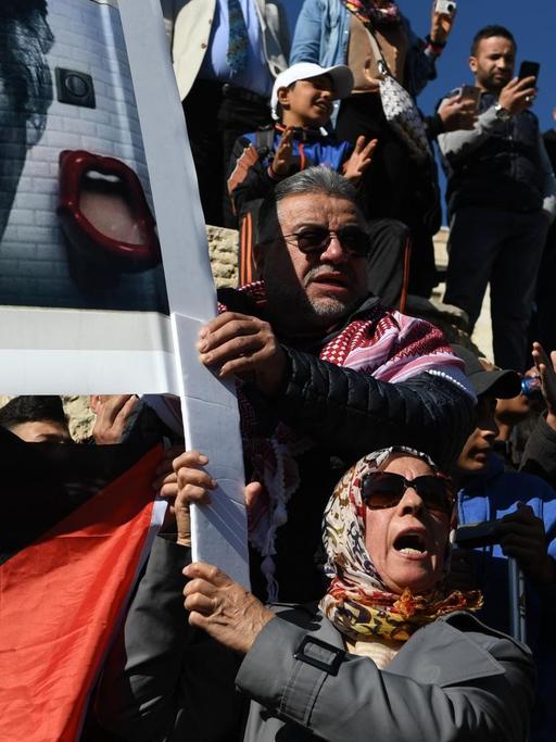 3252827 12/08/2017 Protesters against US recognizing Jerusalem as Israel's capital, in Jerusalem. Valeriy Melnikov/Sputnik Foto: Valeriy Melnikov/Sputnik/dpa |