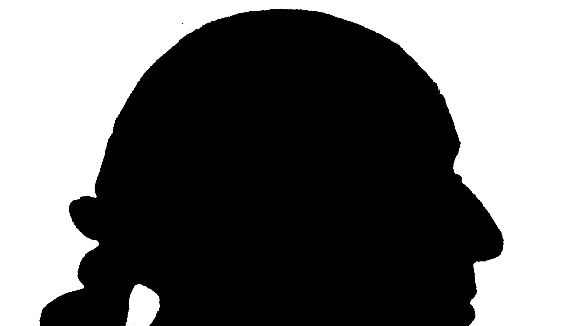 Eine 1900 entstandene Profil-Silhouette des Dichters und Schriftstellers Matthias Claudius Eine 1900 entstandene Profil-Silhouette des Dichters und Schriftstellers Matthias Claudius