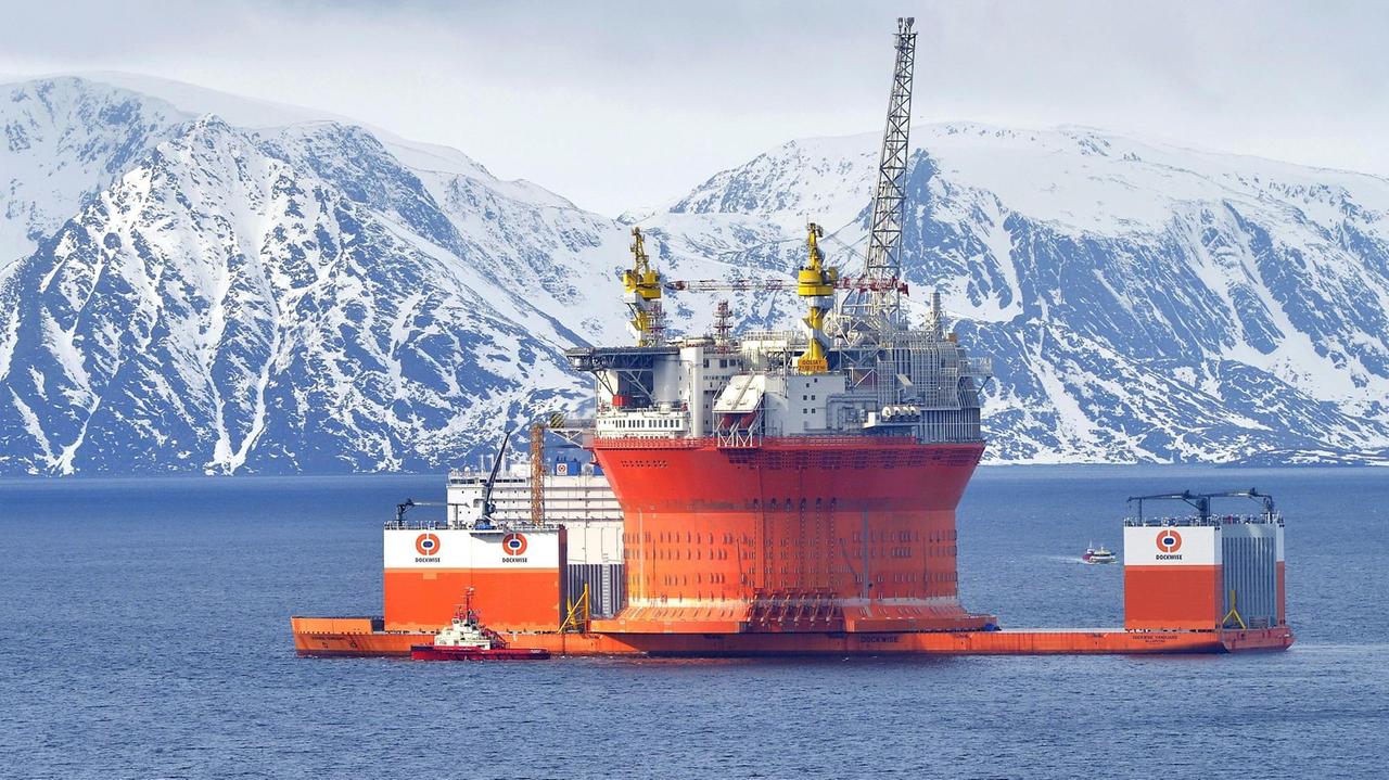 Die Ölplattform Goliat in der Barentssee