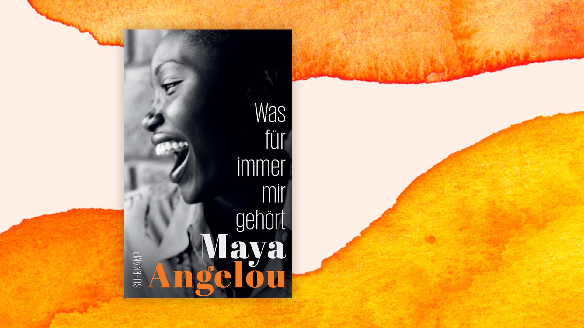 Cover des Buchs "Was für immer mir gehört" von Maya Angelou: ein schwarz-weiß Portrait der Autorin von der Seite, sie lacht. Cover des Buchs "Was für immer mir gehört" von Maya Angelou: ein schwarz-weiß Portrait der Autorin von der Seite, sie lacht.